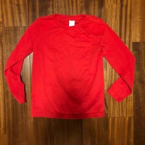 J crew kids true red long sleeve crew